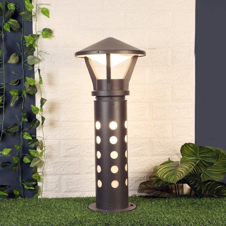 ELIANTE Gris Aluminum Die Cast Bollard Light Gray for Living Room, Bedroom, Dining Room, Kitchen | by Jainsons Lights