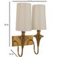 Eliante Euse Gold Iron Wall Light 6116-2W