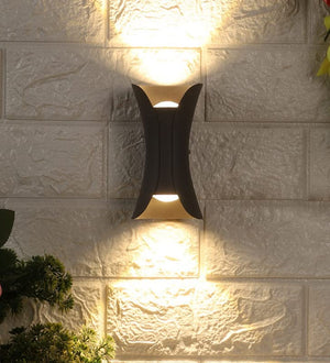 ELIANTE Metal Outdoor Wall Light Grey for Living Room, Bedroom, Dining Room, Kitchen | 42454-WW-GY-UP+DN