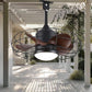 JS-FO - E-1109 High Speed Modern Designer Fans with Light Black Finish Abs Blades Size 500mm Waterproof Fan