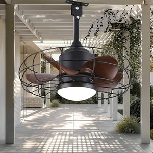 JS-FO - E-1109 High Speed Modern Designer Fans with Light Black Finish Abs Blades Size 500mm Waterproof Fan
