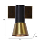 ELIANTE Trelix 7 Watt LED Black and Gold Iron Spot Light | Inbuilt LED | Wall Down Lighting for Kitchens Island Museums Offices Ceiling Lamp