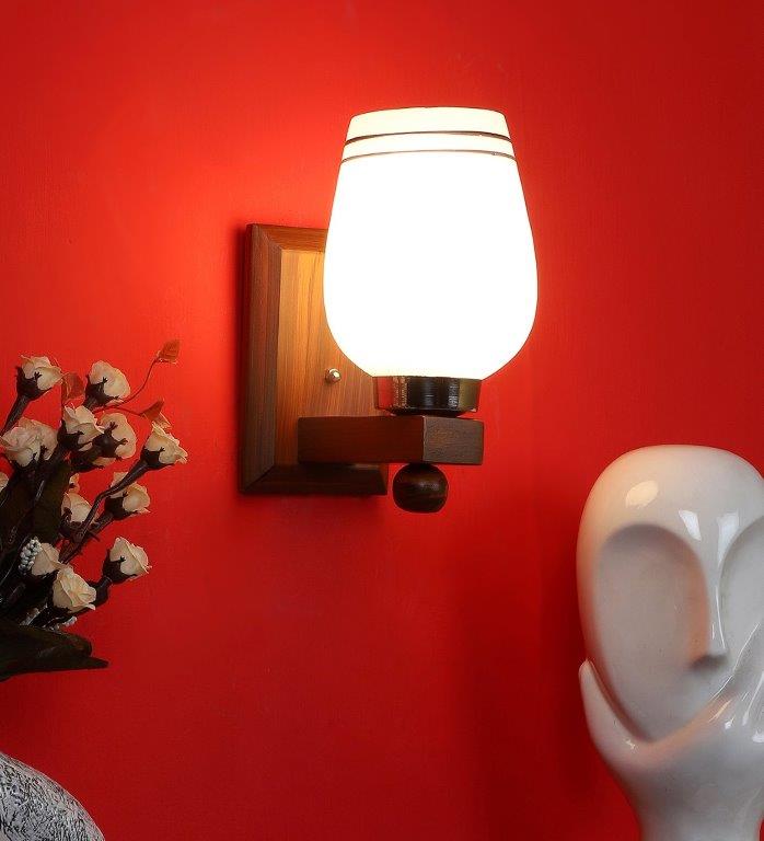 Eliante Insolite Brown Wood Wall Light 6140-1W