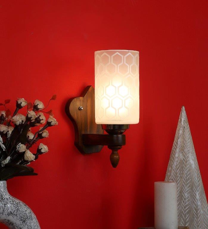 Eliante Ester Brown Wood Wall Light 6141-1W