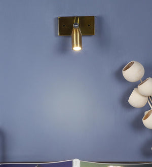 ELIANTE Lumora 7 Watt LED Gold Iron Spot Light | LED Wall Spot Light Indoor Downlight Wall Spot Lamps Adjustable Accent Wall Down Lighting for Kitchens Island Museums Offices Ceiling Lamp