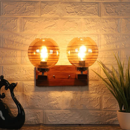 ELIANTE Marrón Brwon Wood Wall Light by Jainsons Lights - 2021-2W-JSL | by Jainsons Lights