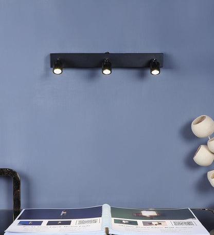 ELIANTE Avarix 2X3 Watt LED Black Iron Spot Light | LED Wall Spot Light Indoor Downlight Wall Spot Lamps Adjustable Accent Wall Down Lighting for Kitchens Island Museums Offices Ceiling Lamp