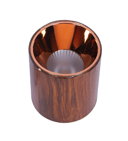 ELIANTE Luxora 12 Watt LED Brown Body Surface Cylinder Light Ceiling | Mounted Spot Light | Cylinder Light for Indoor | Down Cob Light for Balcony,Room,Hallway, Color-Warmwhite. (Pack of 1)