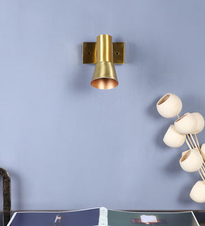 ELIANTE Novixa 7 Watt LED Gold Iron Spot Light | Inbuilt LED | Wall Down Lighting for Kitchens Island Museums Offices Ceiling Lamp