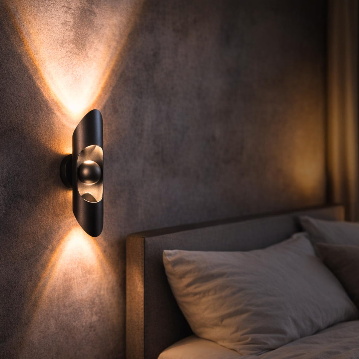 Eliante Up-Down Outdoor Wall Light – Black, 2-Way (42458-7W-WW-BLACK)