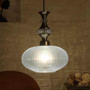 ELIANTE Povque Iron Hanging Light Vintage Decorate Hanging Lamp for Farmhouse Living Room Bedroom Corridor by Jainsons Lights Milky-Forsted - with LED Lamp(s) Included - JS-1318-HL-FROSTED