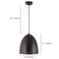 ELIANTE -Modern Black Metal Single Hanging Lights by Jainsons Lights - M-61-HL-BK-GD - Without Bulb | by Jainsons Lights