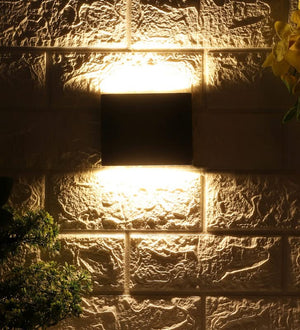 ELIANTE Black Metal Outdoor Wall Light by Jainsons Lights - Without Bulb - 42105-WW-BK-UP+DN | by Jainsons Lights