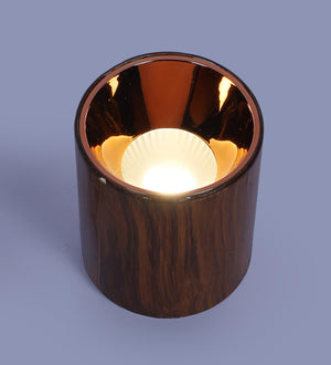 ELIANTE Luxora 12 Watt LED Brown Body Surface Cylinder Light Ceiling | Mounted Spot Light | Cylinder Light for Indoor | Down Cob Light for Balcony,Room,Hallway, Color-Warmwhite. (Pack of 1)