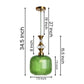 ELIANTE Povque Iron Hanging Light Vintage Decorate Hanging Lamp for Farmhouse Living Room Bedroom Corridor up to 3 years warranty - with LED Lamp(s) Included - JS-1322-HL-GREEN