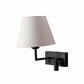 Eliante Bedside Reading Wall Light – Black, Fabric Shade (JS-5132-BLACk)