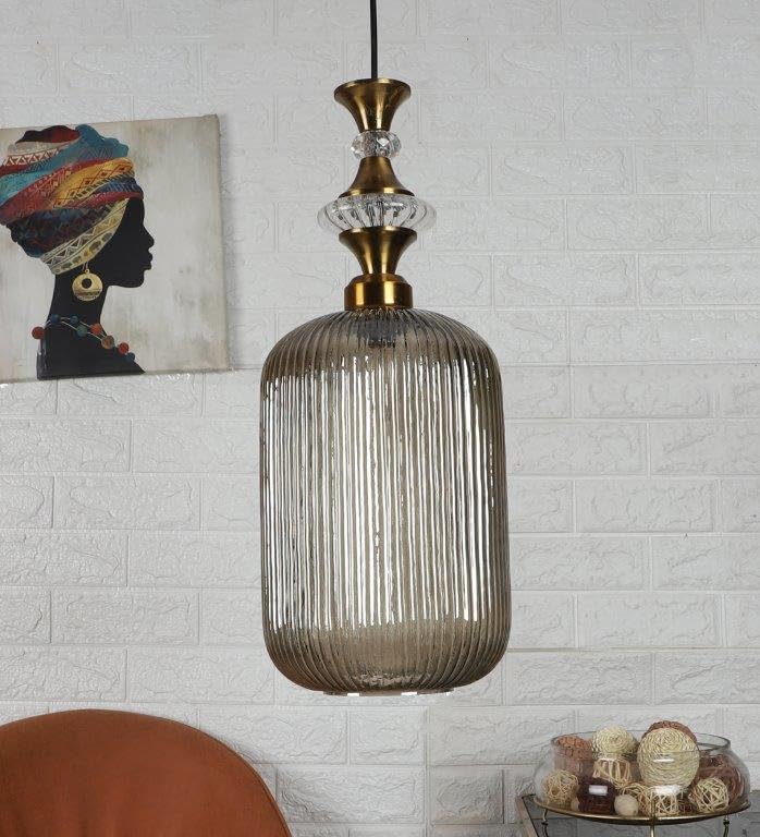 ELIANTE Povque Smog Iron Hanging Light Vintage Decorate Hanging Lamp for Farmhouse Living Room Bedroom Corridor by Jainsons Lights up to 3 years warranty - with LED Lamp(s) Included - JS-1323-1LP-SMOG