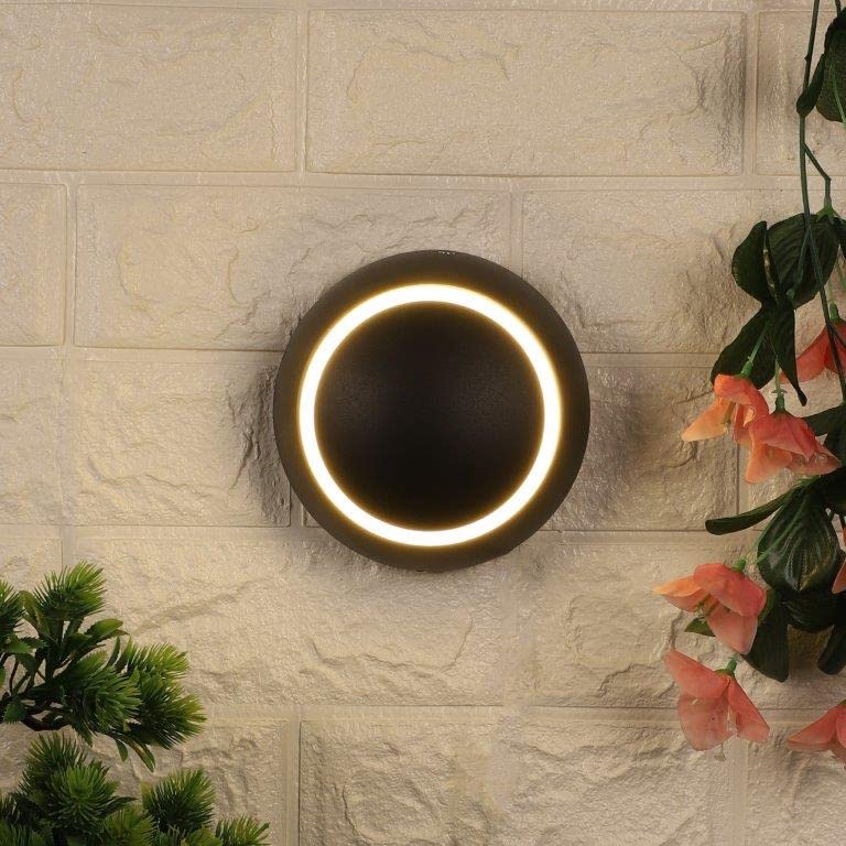 ELIANTE Gloomy Aluminium Outdoor Black for Living Room, Bedroom, Dining Room, Kitchen | by Jainsons Lights