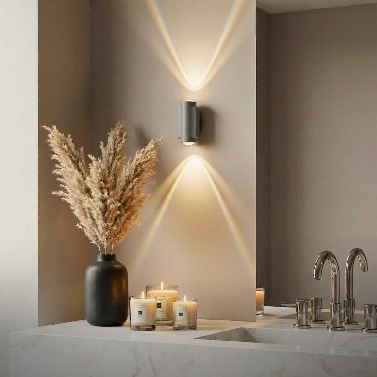 Eliante Up-Down Outdoor Wall Light – Grey (42473-1-3W-WW-GREY)