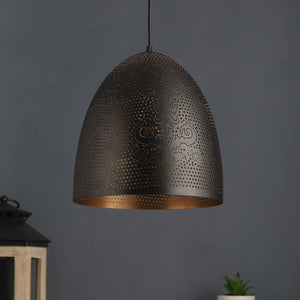 ELIANTE -Modern Black Metal Single Hanging Lights by Jainsons Lights - M-61-HL-BK-GD - Without Bulb | by Jainsons Lights
