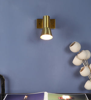 ELIANTE Novixa 7 Watt LED Gold Iron Spot Light | Inbuilt LED | Wall Down Lighting for Kitchens Island Museums Offices Ceiling Lamp