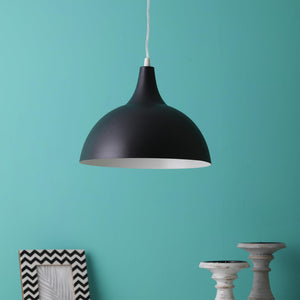 ELIANTE Black Metal Hanging Lights for Home, Office, Bedroom, Drawing Room & Lobby- Without BULB-M-4-HL-BK-WH | by Jainsons Lights