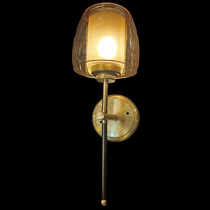 ELIANTE by Jainson Lights | Metal Gold Base Wall Light | Gold Glass Shade | E27 Holder | Without Bulb | CC-L6214 | Wall Lights for Home Decoration