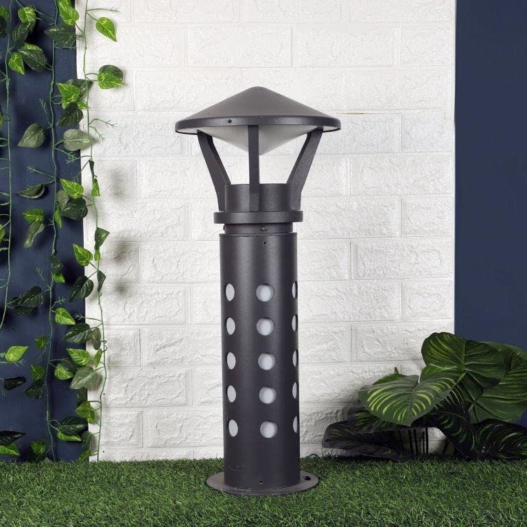 ELIANTE Gris Aluminum Die Cast Bollard Light Gray for Living Room, Bedroom, Dining Room, Kitchen | by Jainsons Lights