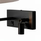Eliante Bedside Reading Wall Light – Black, Fabric Shade (JS-5132-BLACk)