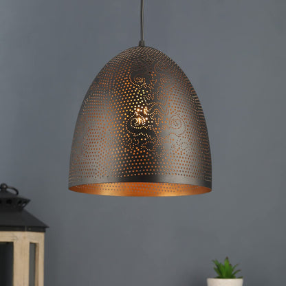 ELIANTE -Modern Black Metal Single Hanging Lights by Jainsons Lights - M-61-HL-BK-GD - Without Bulb | by Jainsons Lights