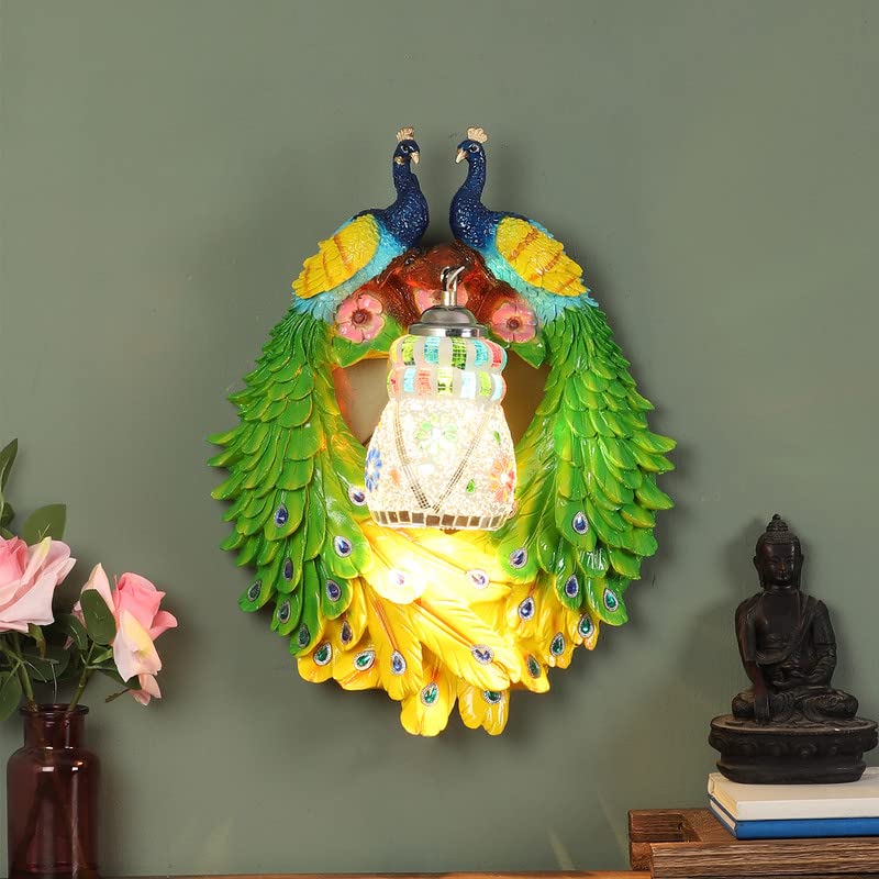 ELIANTE Multi Fiber Wall Light by Jainsons Lights - Without Bulb - Peacock-DOUBE | by Jainsons Lights