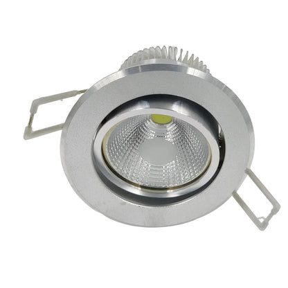 Autonix 5w Silver Body COB Downlight | White LED Color | Round Recessed Tiltable | White Led