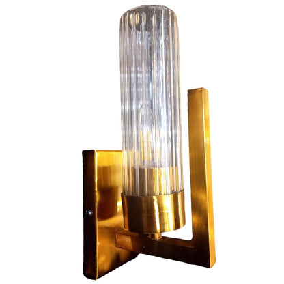 ELIANTE by Jainson Lights | Metal Gold Base Wall Light | Clear Glass Shade | E27 Holder | Without Bulb | CC-Bono-8 | Wall Lights for Home Decoration