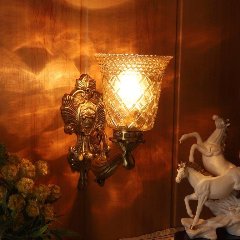 ELIANTE Latón Brass Wall Light Gold for Living Room, Bedroom, Dining Room, Kitchen | by Jainsons Lights