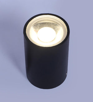 Brivon 12 Watt LED Black Body Surface Cylinder Light Ceiling | Mounted Spot Light | Cylinder Light for Indoor | Down Cob Light for Balcony,Room,Hallway, Color-Warmwhite. (Pack of 1)