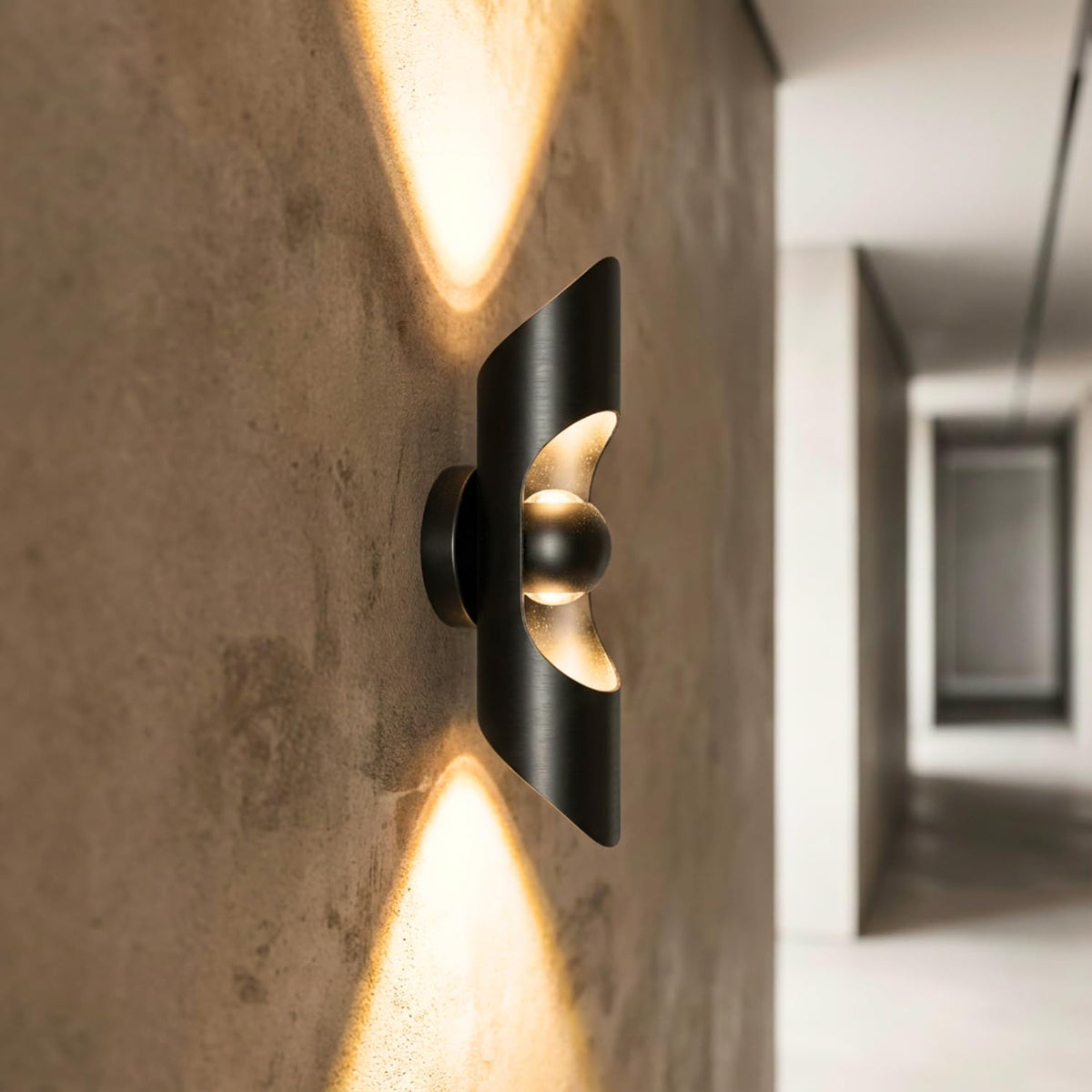 Eliante Up-Down Outdoor Wall Light – Black, 2-Way (42458-7W-WW-BLACK)