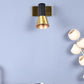 ELIANTE Trelix 7 Watt LED Black and Gold Iron Spot Light | Inbuilt LED | Wall Down Lighting for Kitchens Island Museums Offices Ceiling Lamp