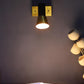 ELIANTE Trelix 7 Watt LED Black and Gold Iron Spot Light | Inbuilt LED | Wall Down Lighting for Kitchens Island Museums Offices Ceiling Lamp