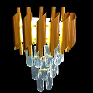 ELIANTE by Jainson Lights | Metal Gold Base Wall Light | Gold Crystal Shade | Inbult Led - 3in1 - Warm, Neutral & White | CC-300RD