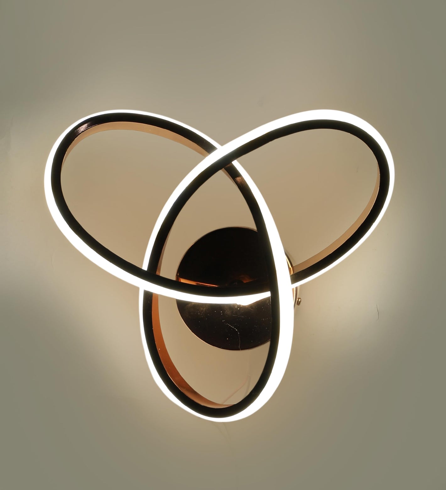 ELIANTE Roslux Wall Light | Rose Gold Finish | Iron Build | Warm White LED | Artistic Design for Hallway, Bedroom