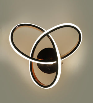 ELIANTE Roslux Wall Light | Rose Gold Finish | Iron Build | Warm White LED | Artistic Design for Hallway, Bedroom