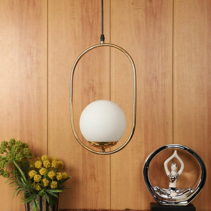 Oro gold metal Hanging Light - 625-1P-GD - Included Bulbs