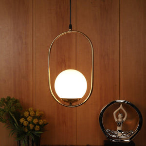 Oro gold metal Hanging Light - 625-1P-GD - Included Bulbs