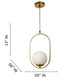 Oro gold metal Hanging Light - 625-1P-GD - Included Bulbs
