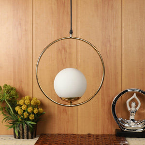 Oro gold metal Hanging Light - 626-1P-GD - Included Bulbs