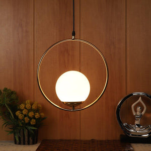 Oro gold metal Hanging Light - 626-1P-GD - Included Bulbs