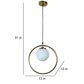 ELIANTE Ring Gold Iron Hanging Lights - 628-1lp - without bulb