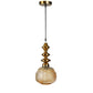 Dorada Antique Gold Metal Hanging Light - 629-1LP - Included Bulbs