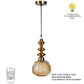 Dorada Antique Gold Metal Hanging Light - 629-1LP - Included Bulbs