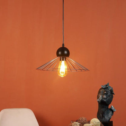 ELIANTE Copper Iron Base Copper Iron Shade Hanging Light - 633-1Lp-Copper - Bulb Included